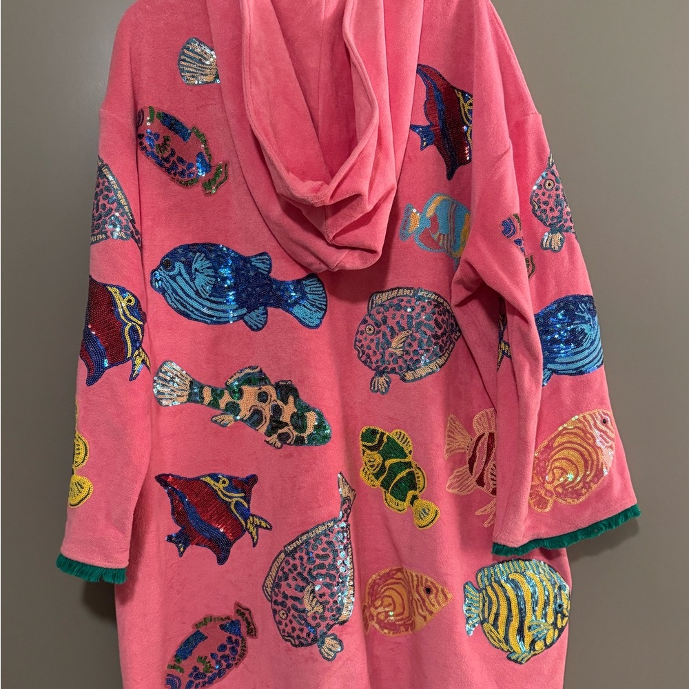 QUEEN OF SPARKLES QOS Fish Swimsuit Cover Up - Picture 2 of 2